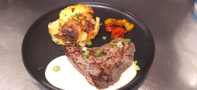 Bavette crème de parmesan & gratin dauphinois