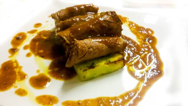 Stracotto di angus con polenta