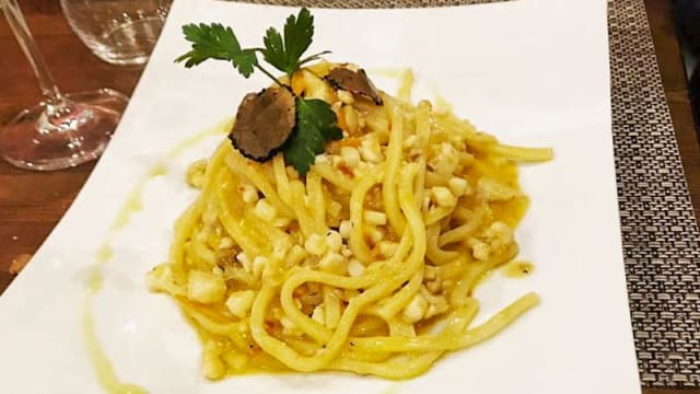 ragù di spigola con tartufo nero