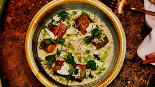  POIREAU BRÛLÉ, AJO BLANCO, STRACCIATELLA, ZAATAR LEEK’S OIL