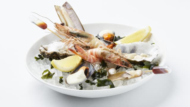 Selección de mariscos y ostras