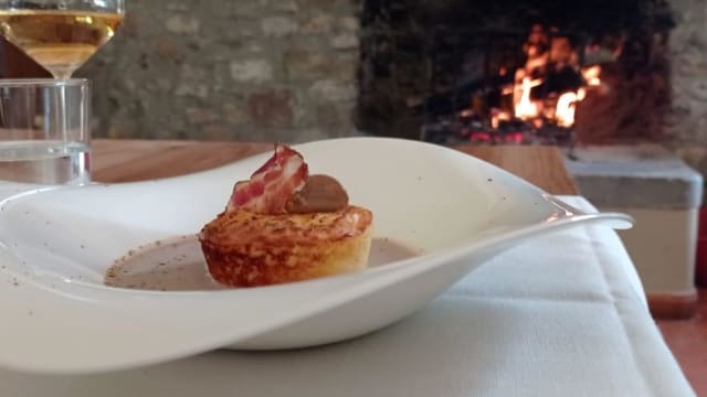 Flan al castellano e pancetta croccante