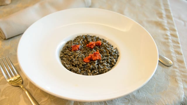 Risotto nero di seppia nduja