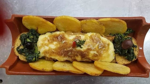 Morue Gratinée,en tuiles.