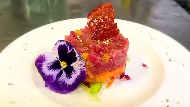 Tartare di tonno e melone Cantalupo
