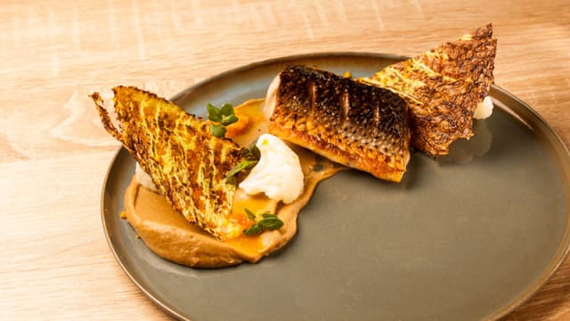Mullet rôti/ Déclinaison de choux