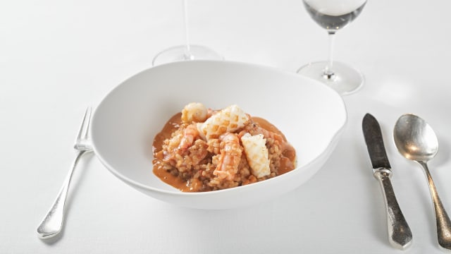 Arroz de la Dehesa de la Albufera con gamba del Mediterráneo