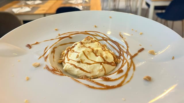 Cremoso al mascarpone e caramello salato.