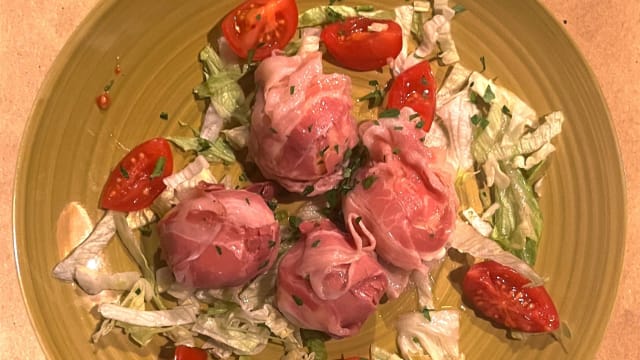 bombette di scamorza con pancetta al forno