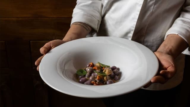 Gnocchetti viola e guazzetto di frutti di mare