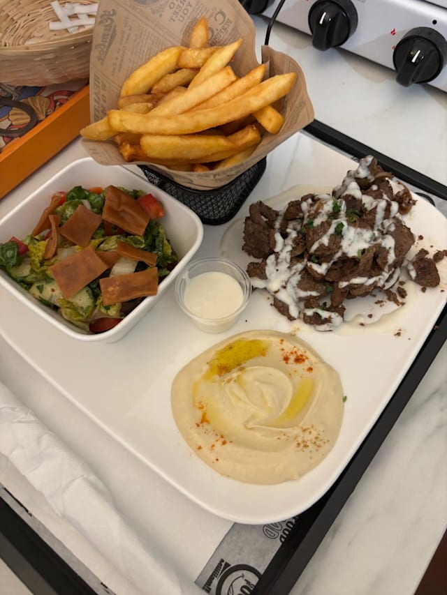 Assiette Chawarma émincé de boeuf 