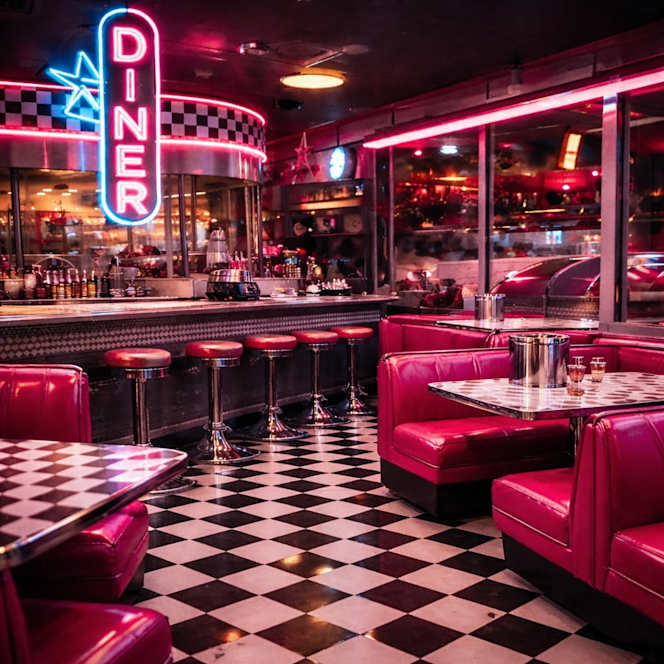 Pink Cadillac Diner | Burger, Pizza & American Vibes - 0
